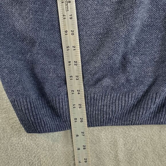 Tricots St. Raphael Sweater Mens Medium Blue Knit Long Sleeve V Neck Pullover - Picture 4 of 10